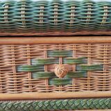 Wicker chest of drawers, 1970s-80s.