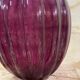 Grand vase en verre transparent violet rose