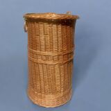 Vintage wicker laundry basket