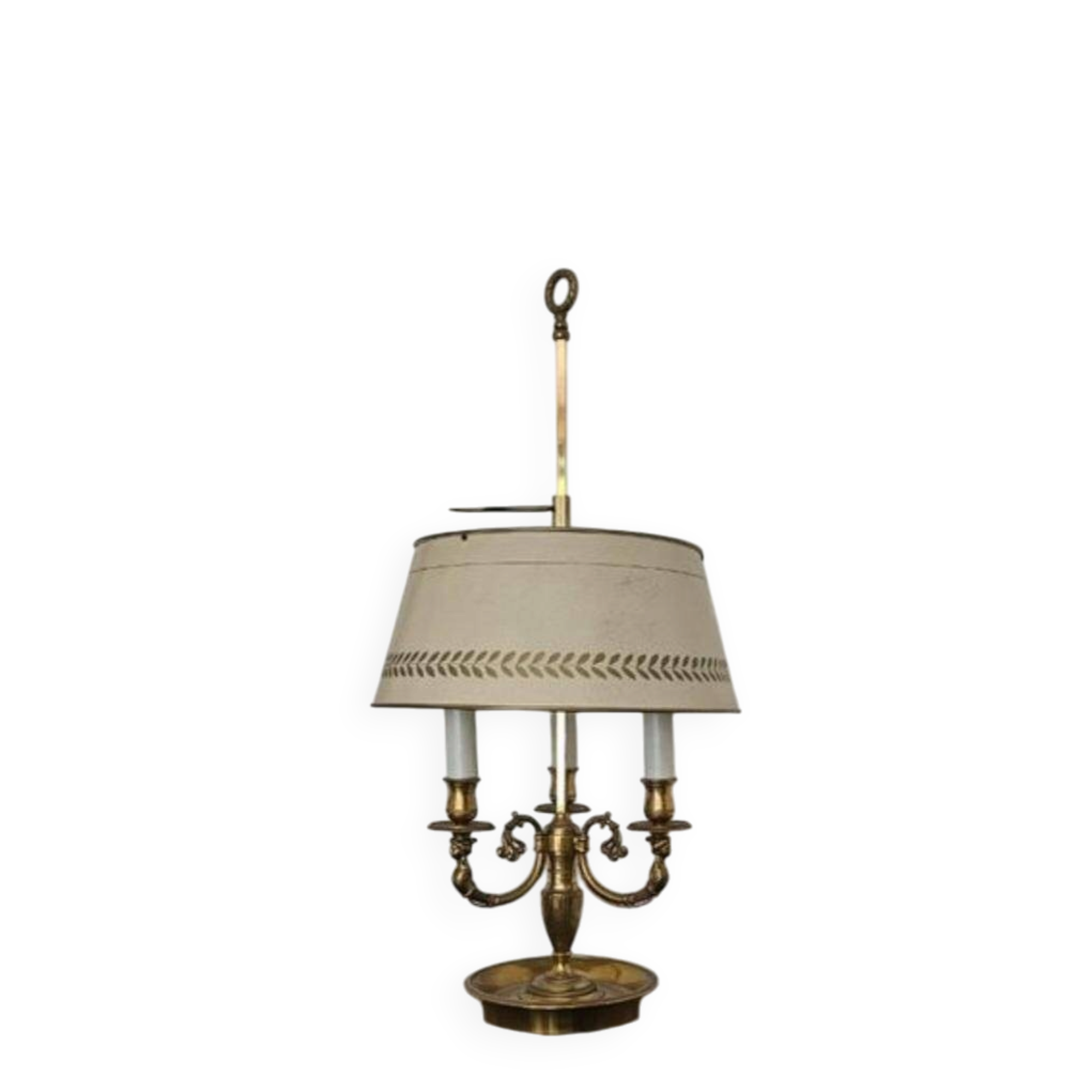 Exceptional empire style boiler lamp, swan, lucien gau - in excellent condition