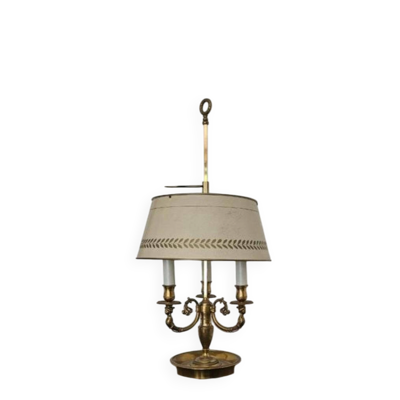 Exceptionnelle lampe bouillotte style empire, cygne, lucien gau - etat parf
