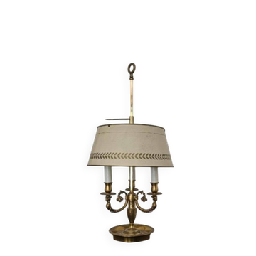 Exceptional Empire style bouillotte lamp, swan, Lucien Gau - in perfect condition.