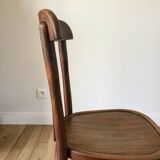 Set of 5 baumann bistro chairs in bent wood stamped xxth