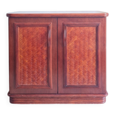 Rattan and wood sideboard from the 1970s.
