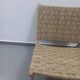 Chair woven from palm leaves