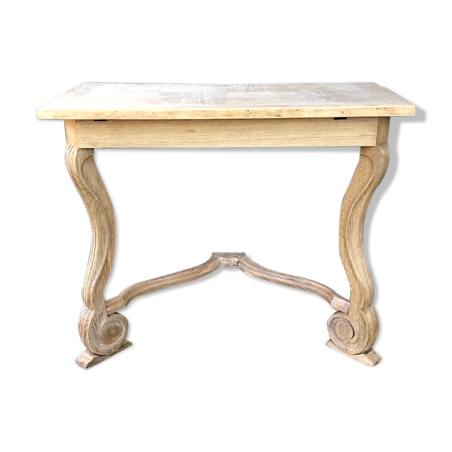 Striped oak wall console