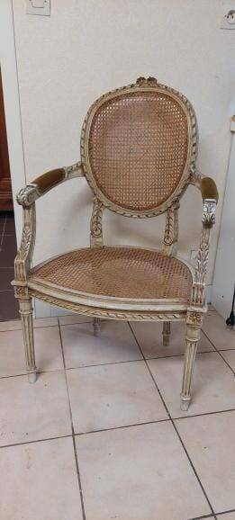 Louis XVI caned armchairs