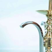 Vintage brass table lamp in Hollywood Regency style from the 50s/60s.