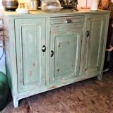 3-door buffet skated green with grey
