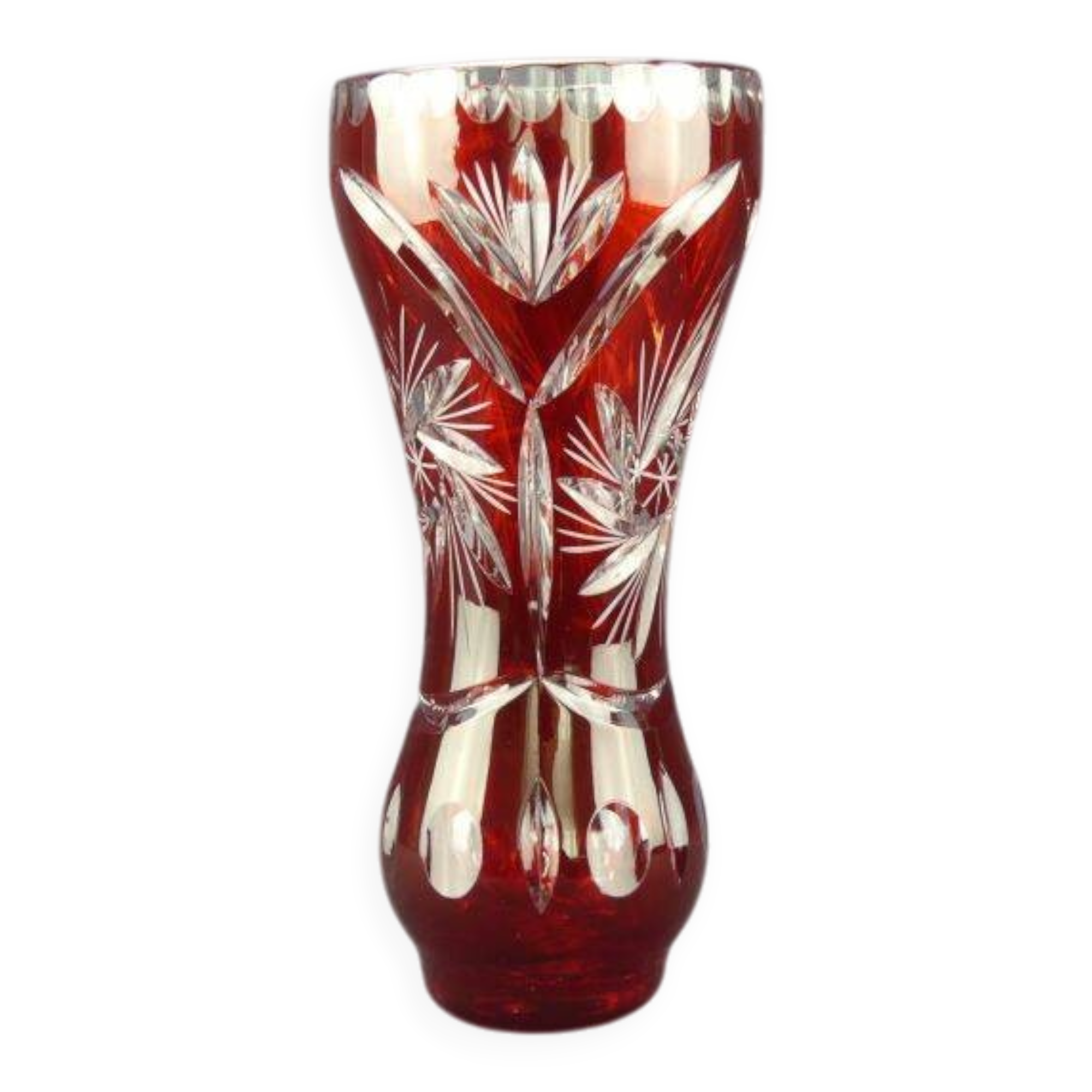 Cut crystal vase from Bohemia