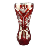 Cut crystal vase from Bohemia
