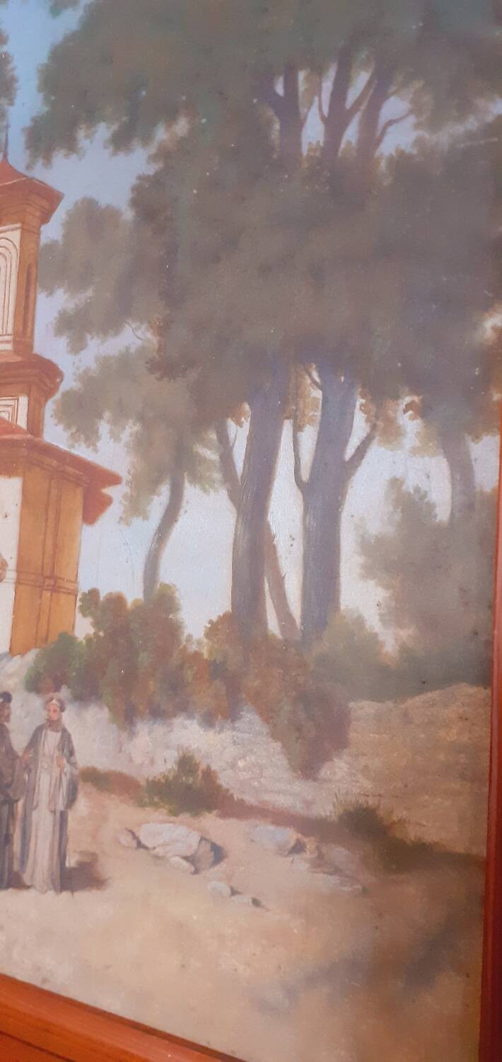 Oil on orientalist panel mid-19th century