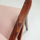 Vintage red bouclé armchair modern design zig zag 1970