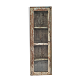Skated wooden showcase