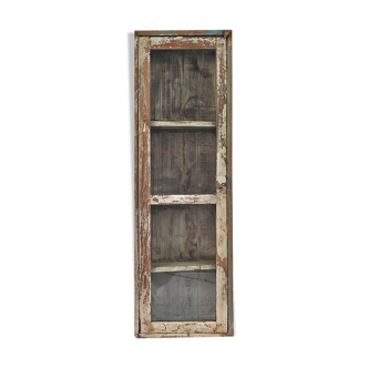 Skated wooden showcase