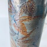 Signed ceramic tubular vase