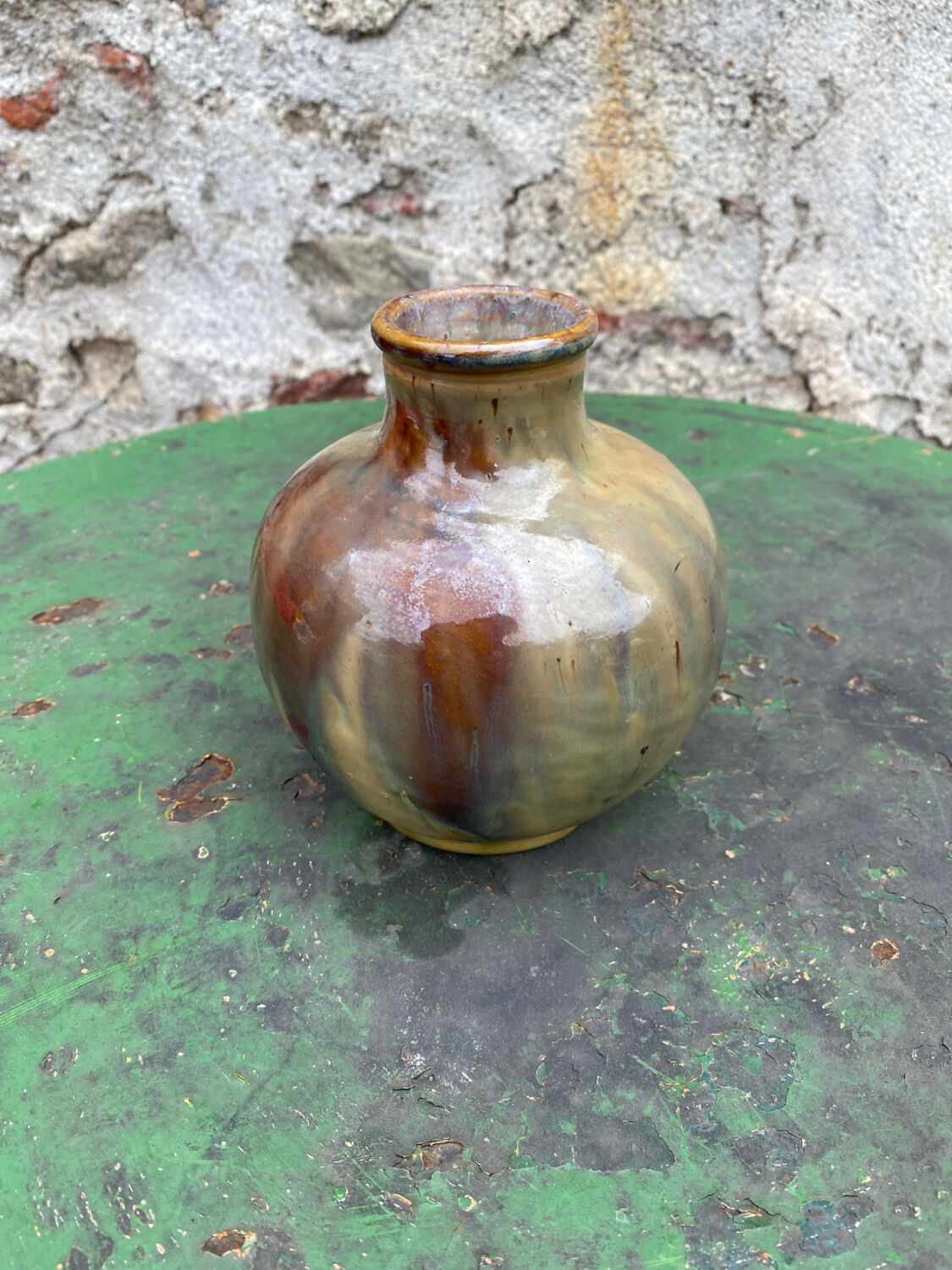 Glazed stoneware vase