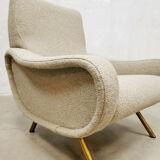 Early edition vintage Italian lady chair Marco Zanuso Arflex ‘Bouclé’