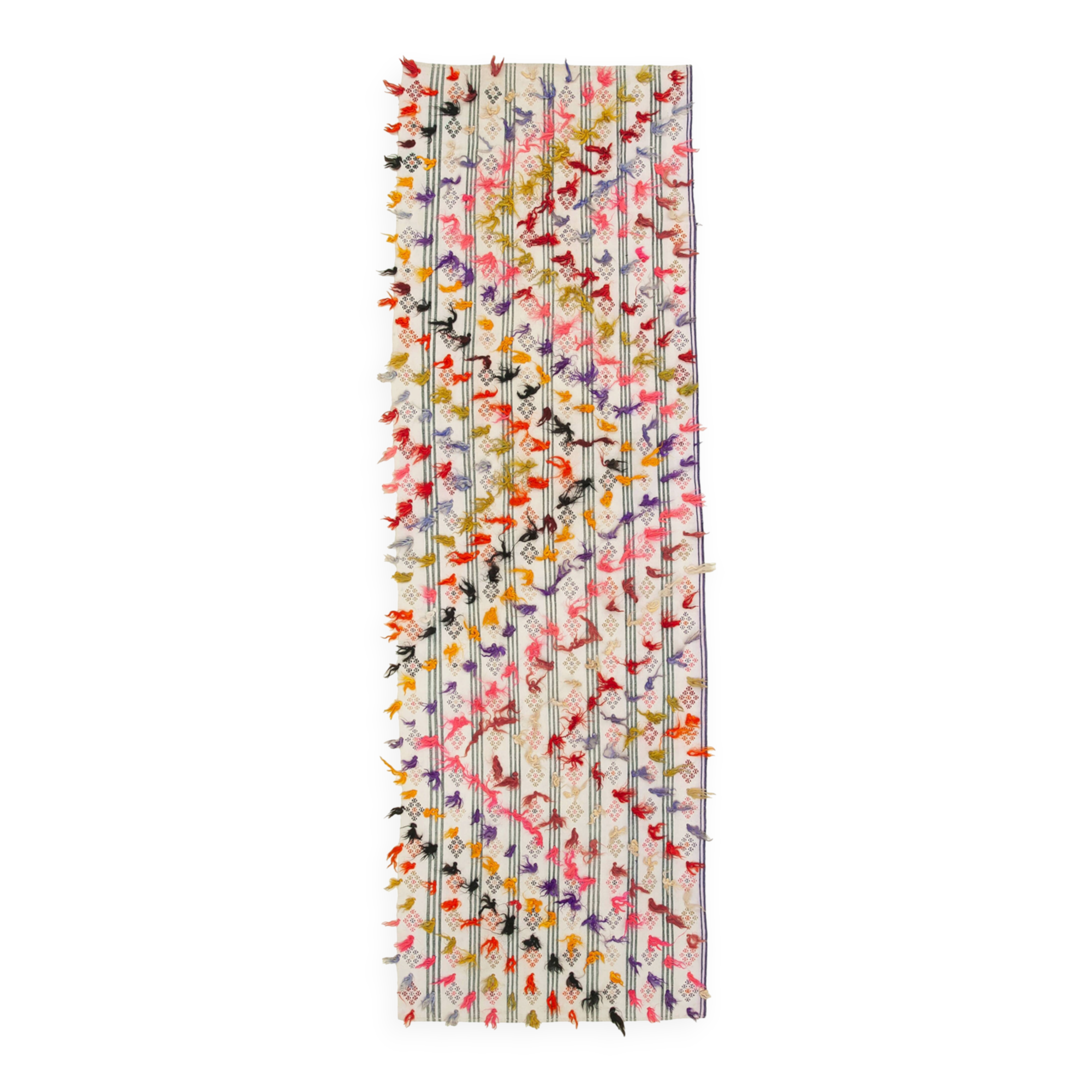 Turkish Handmade Vintage Anatolian Kilim 101 cm x 328 cm