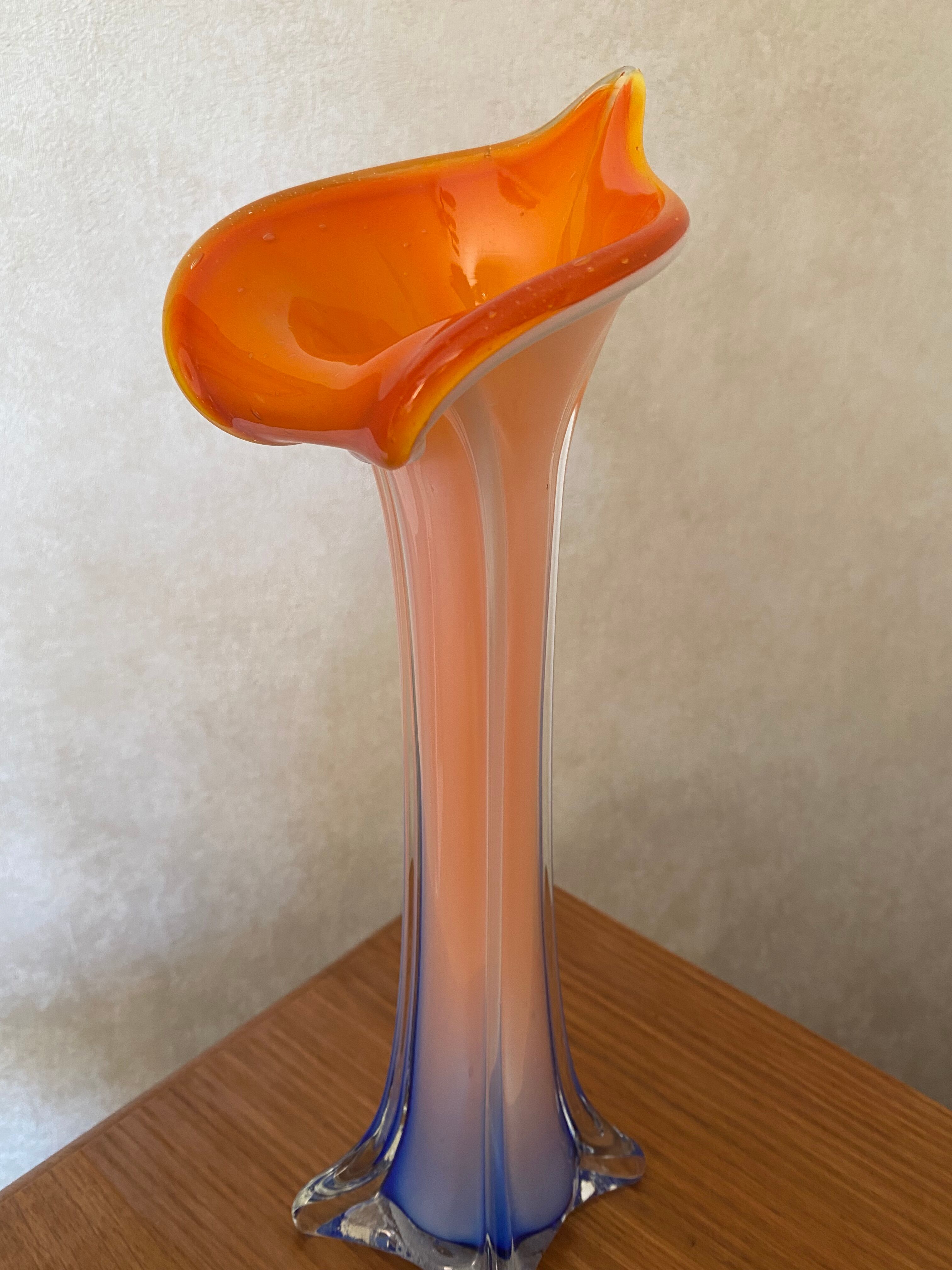 Vintage opalescent callas vase