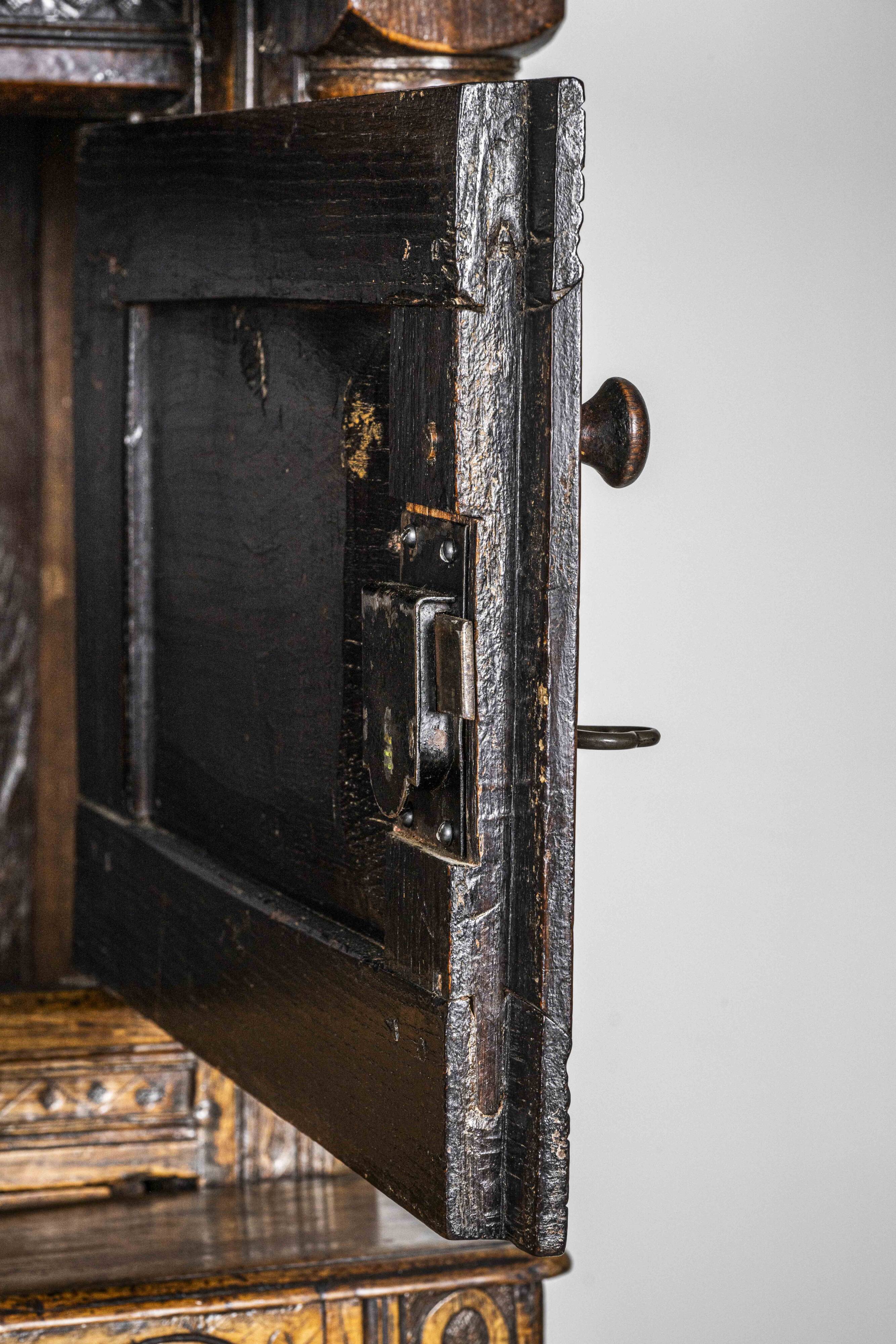 Charles II Oak Plaque, 1684, Set of 3