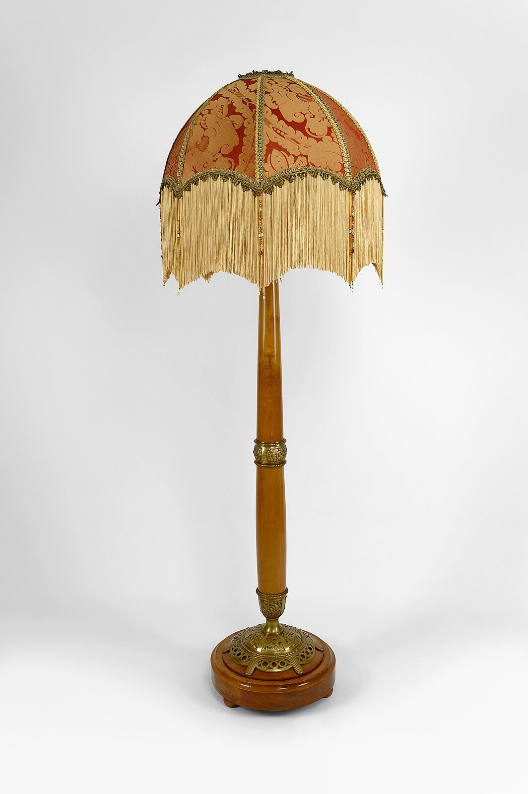 Art Nouveau cherry floor lamp by Paul Follot, circa 1920