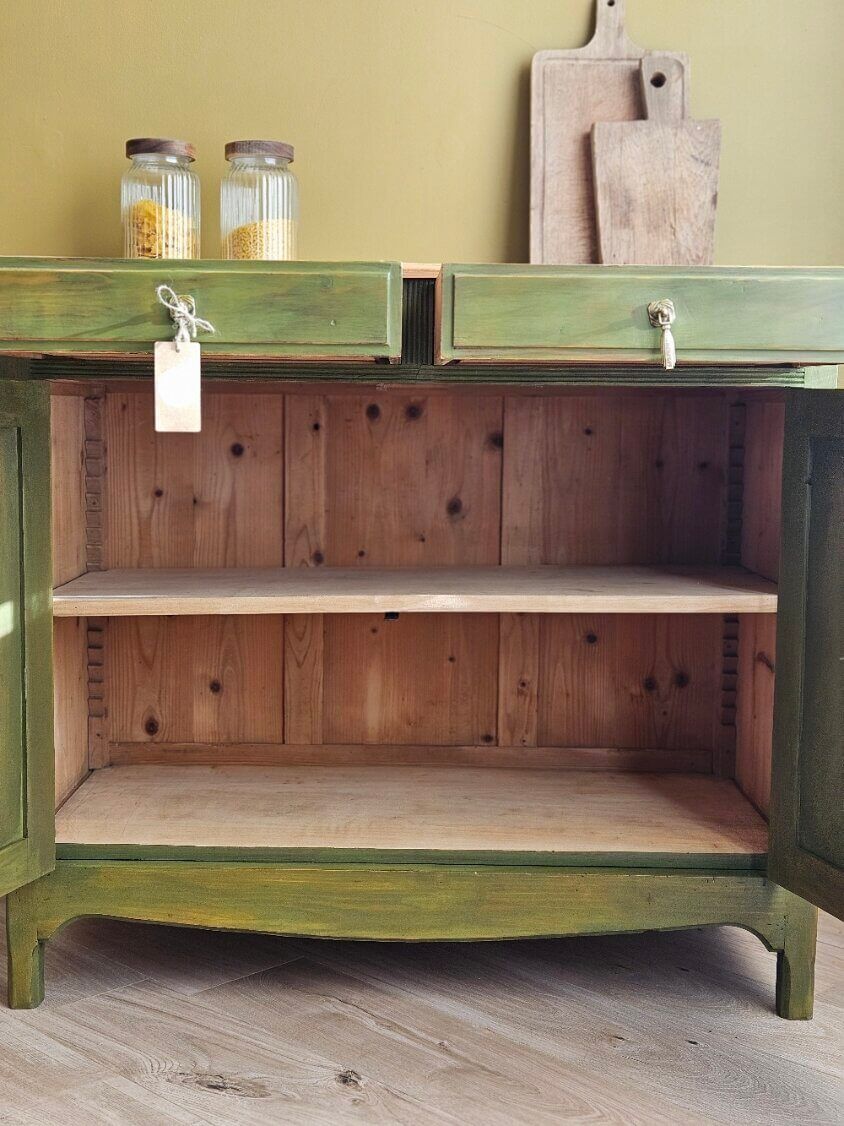 Renovated and distressed old buffet | Gaston