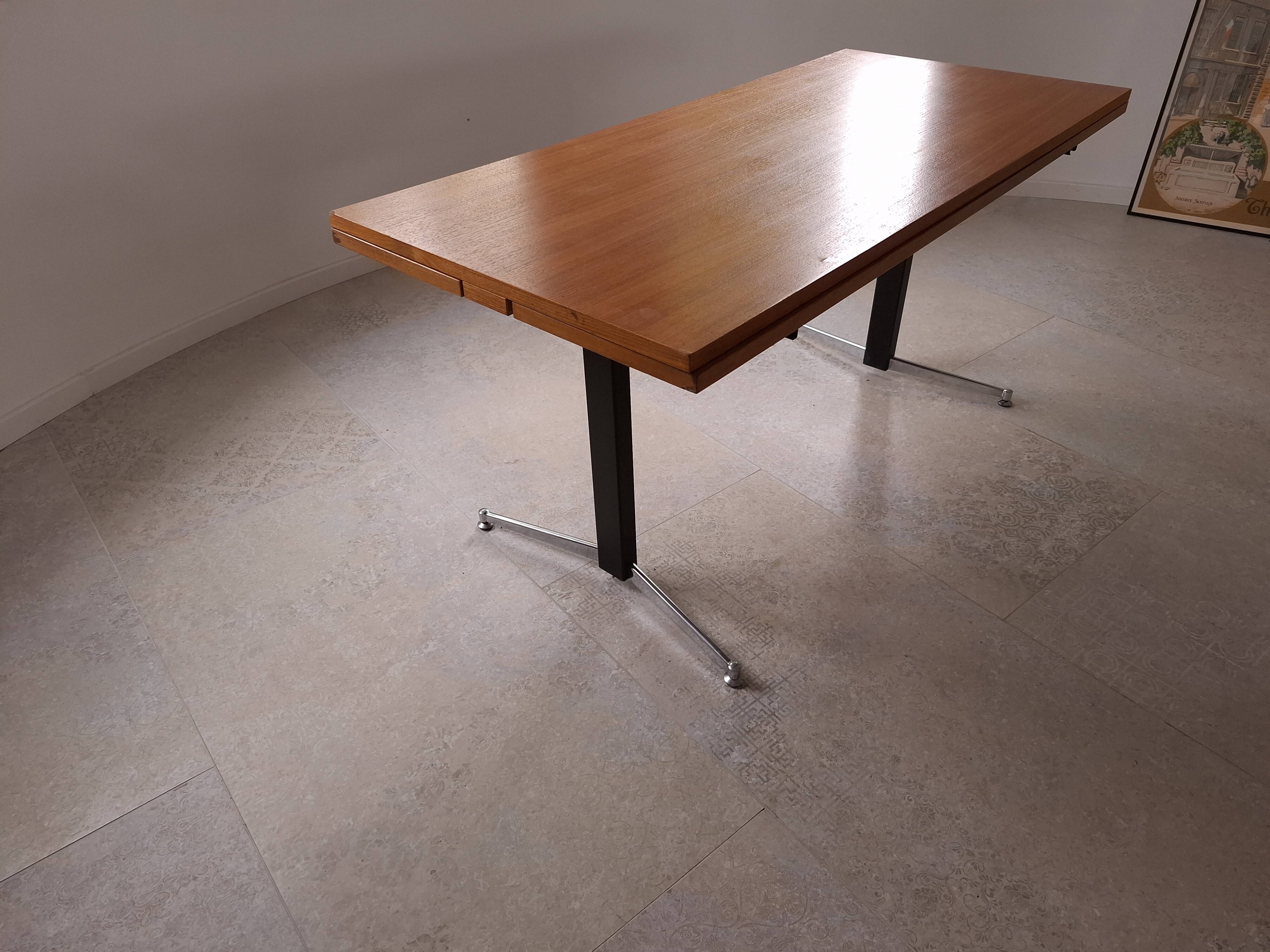Table modulable extensible, années 50-60
