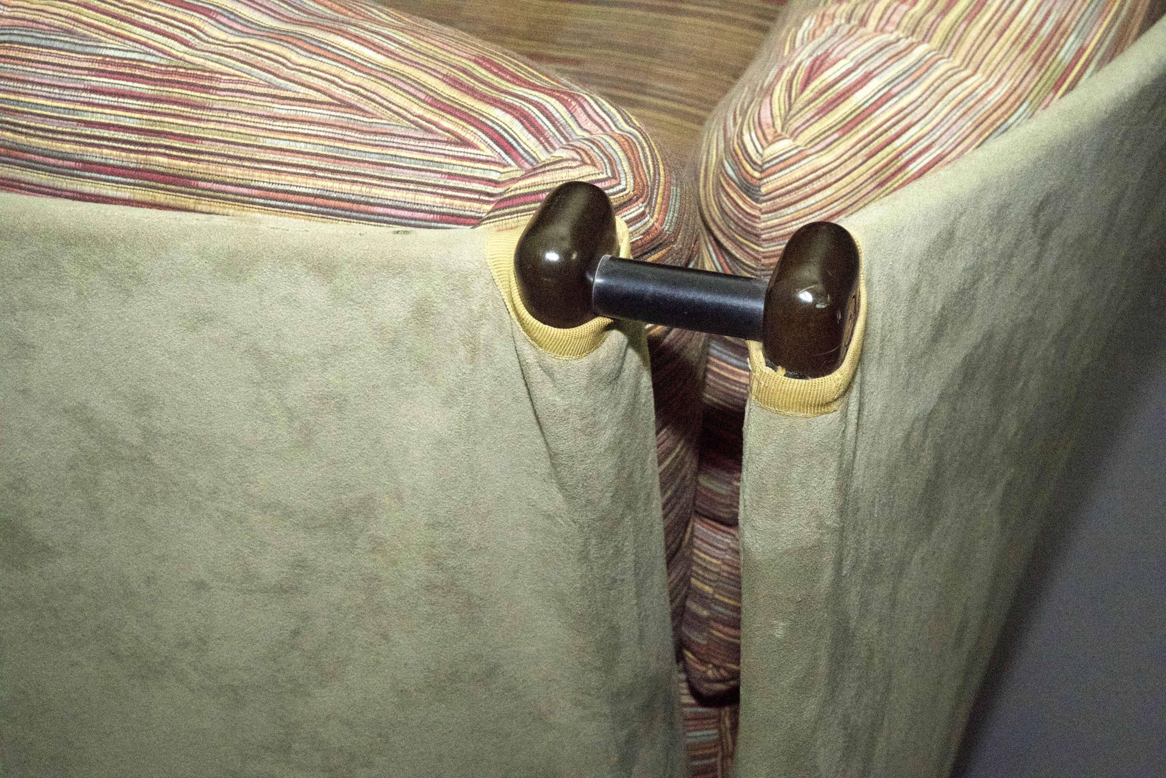 Italian love seat, model Violoncello, designed by Piero De Martini for Cassina, Italy, 1970s.