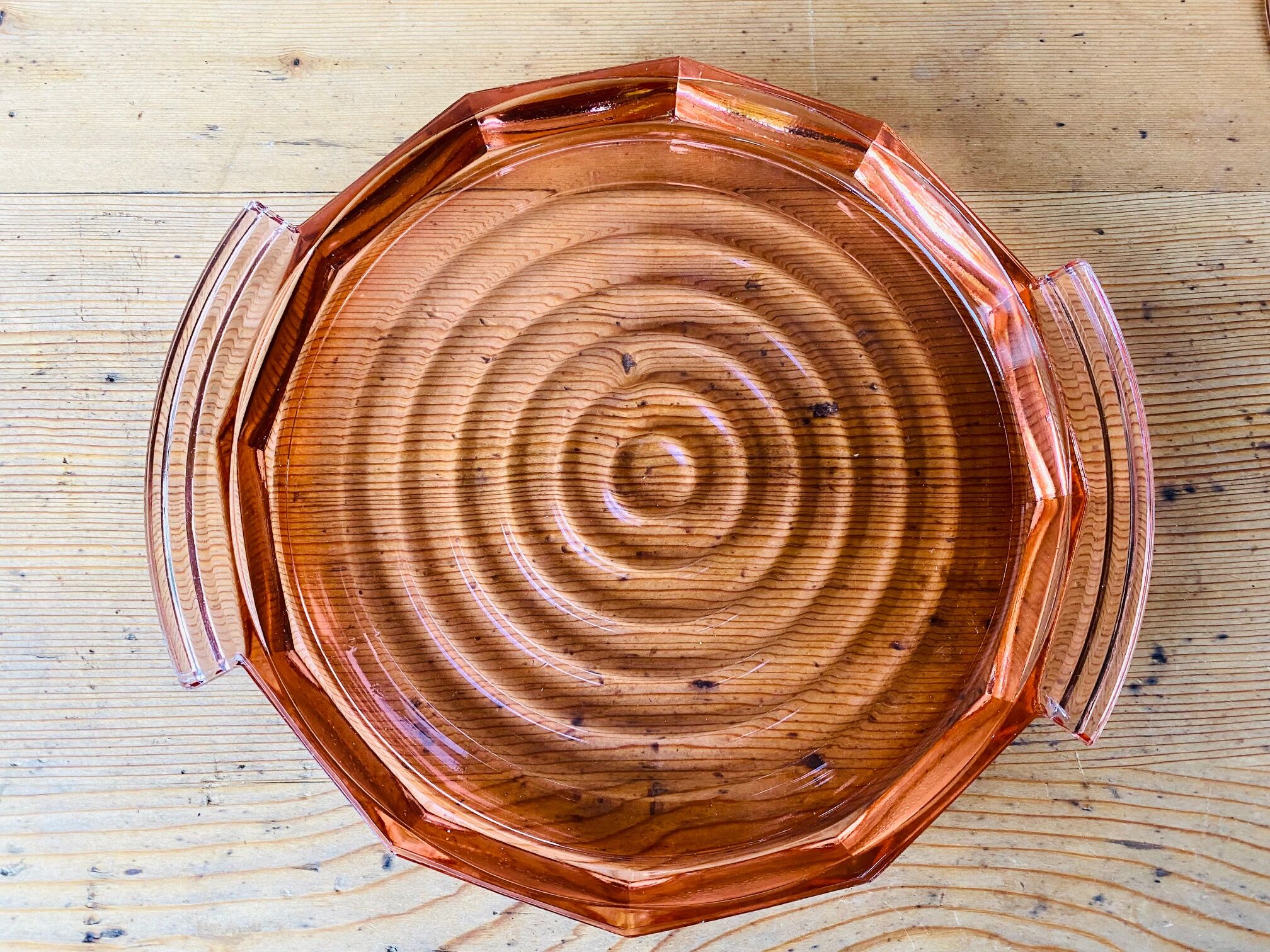 Rosaline art deco glass bell jar and its tray