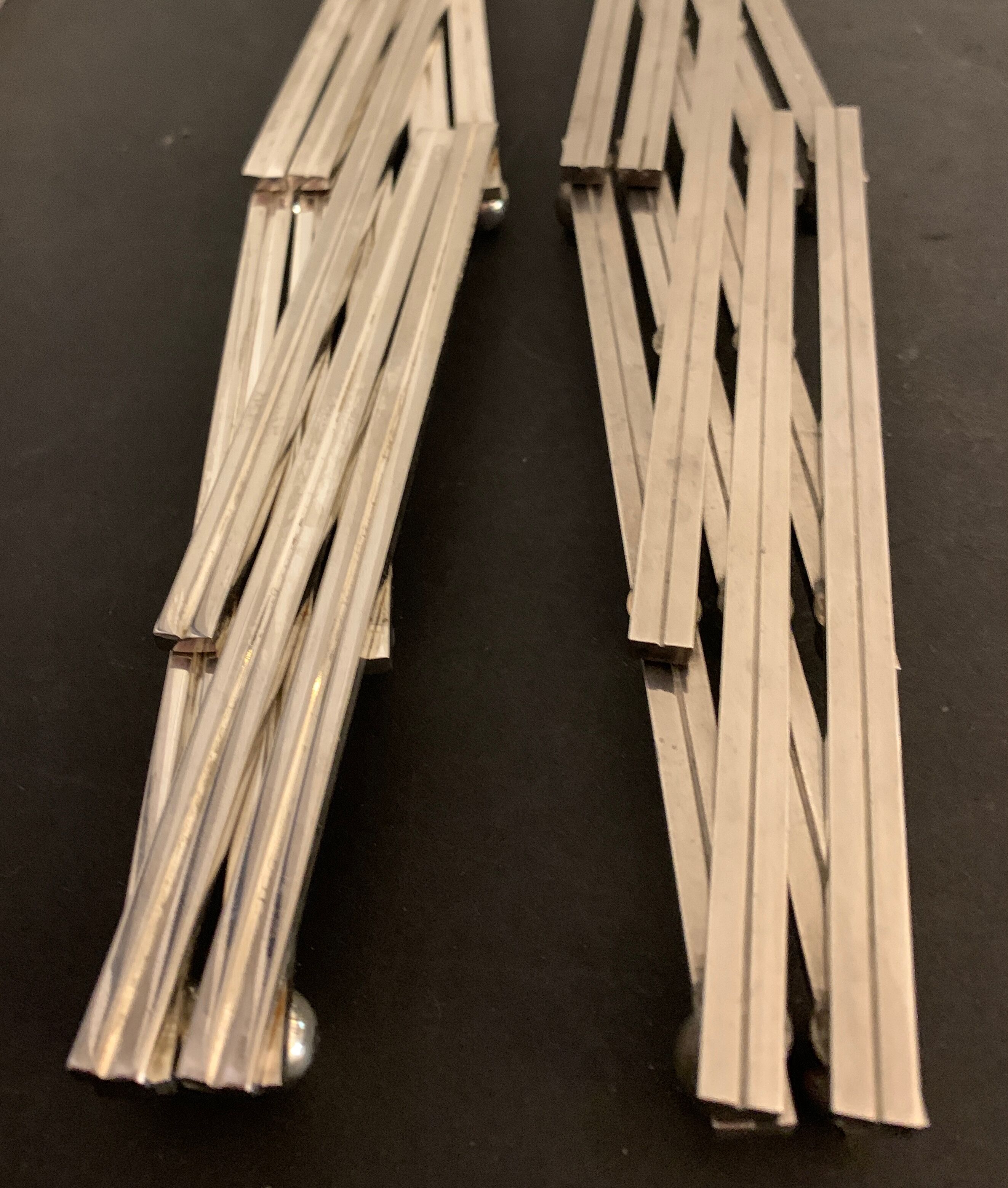 Pair of stretchy French underwear in silver metal, 1940