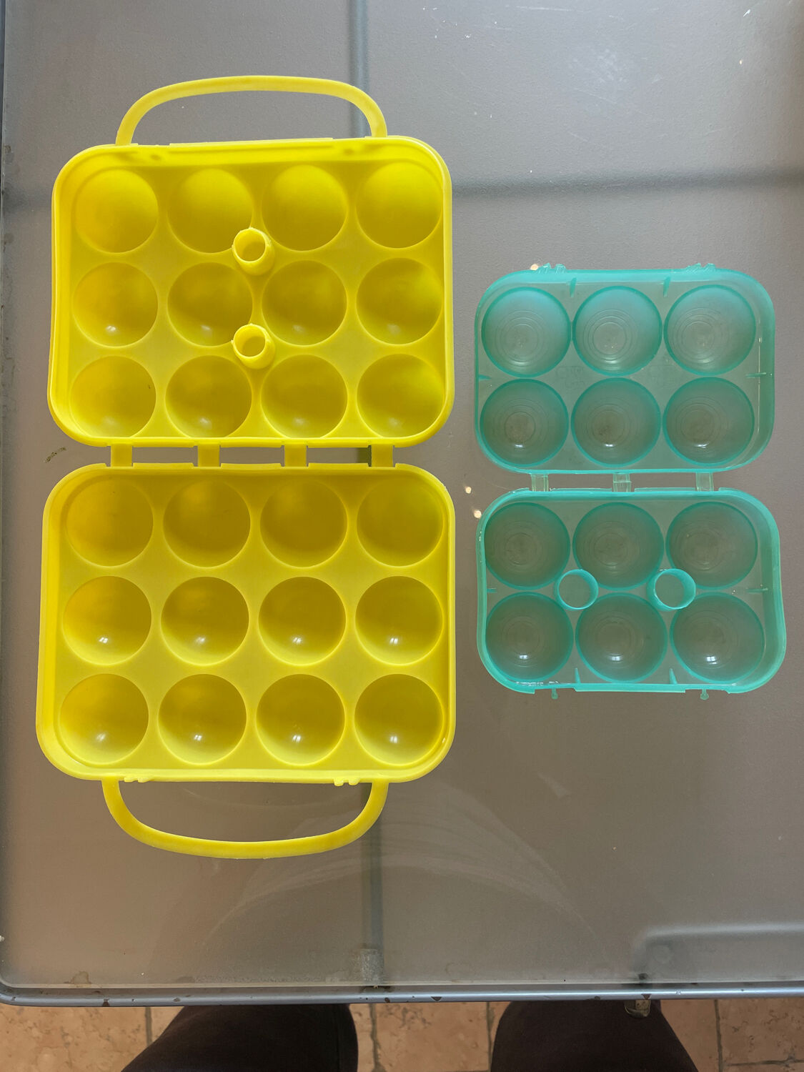 2 egg boxes from the 70s