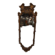 Miroir doré italien vintage 27x74cm