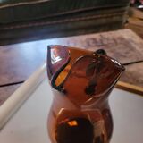 Dark amber glass pitcher – 1960s