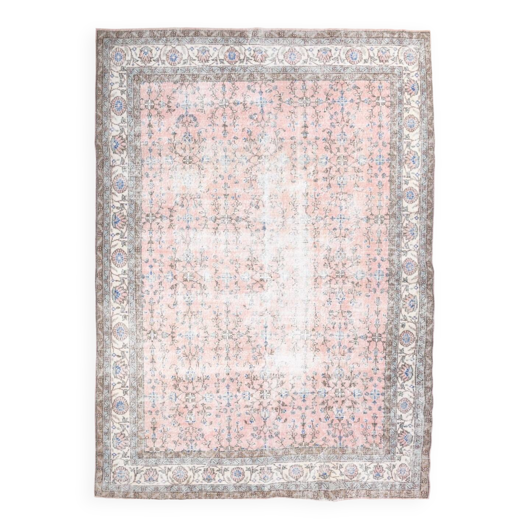 8x11 Blush Pink Oversize Persian Rug, 247x349Cm