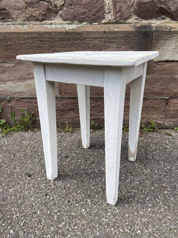 tabouret rustique vintage, french farmer Painted stool shabby chic 1930