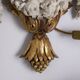 Pair of Louis XVI style wall lights in gilded and lacquered wood. Circa 1900.