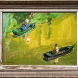 HSP painting "The Boats" by Henri Neuzeret (1898 - 1989)