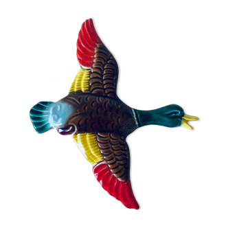 Decorative wall bird in ceramic Vallauris