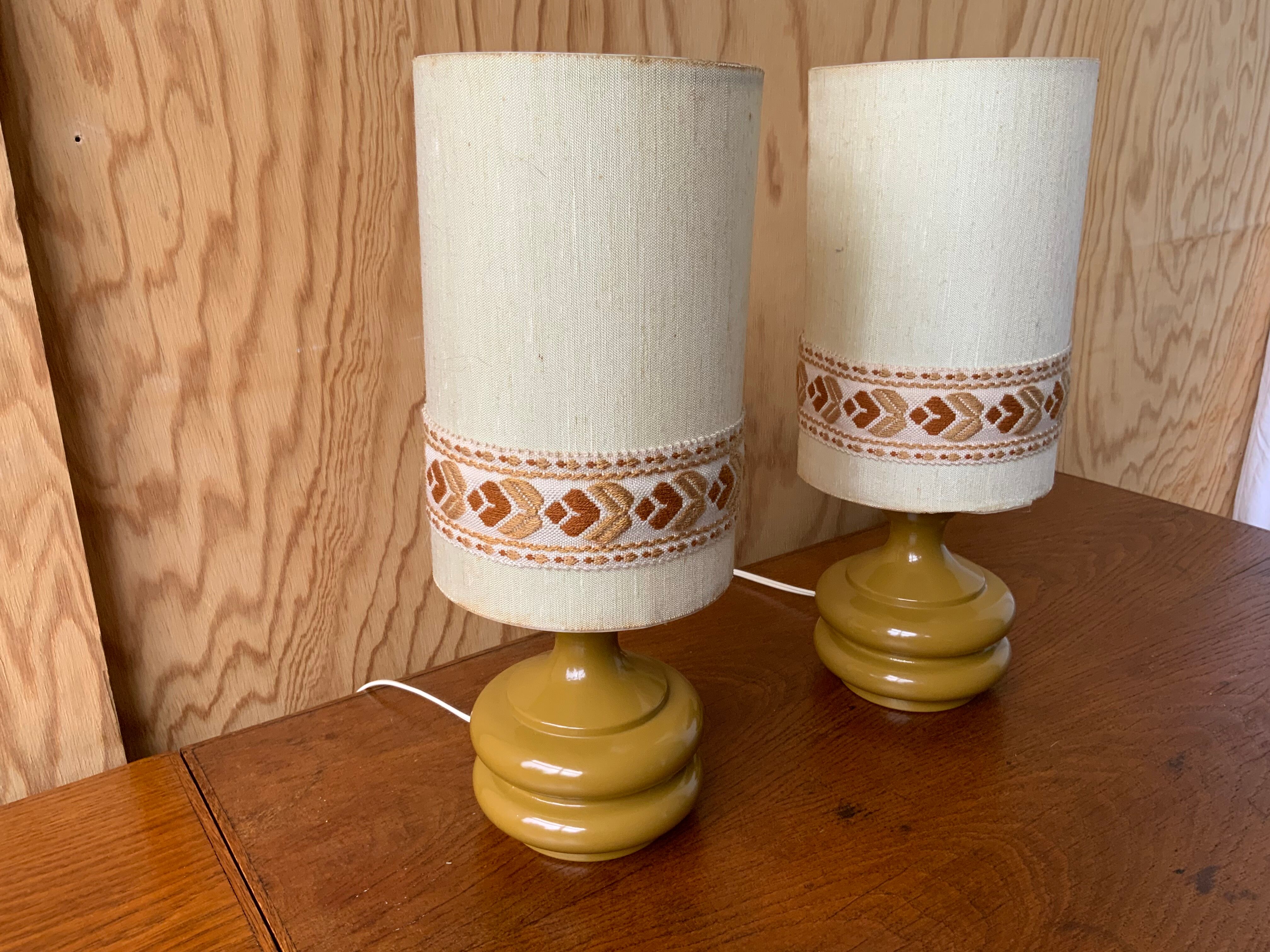 Pair of bedside lamps