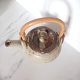 Stoneware and bamboo teapot