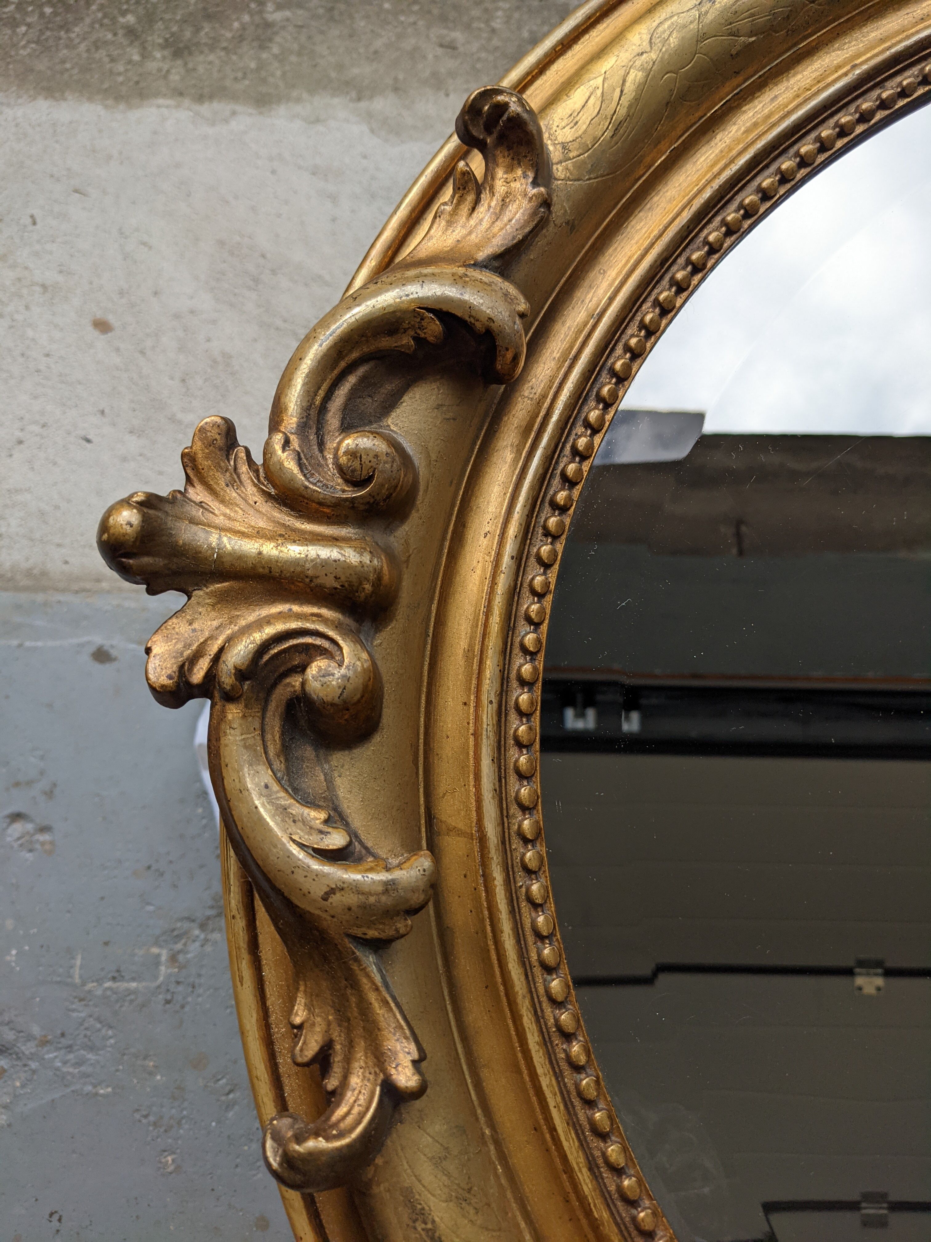 Old beveled mirror