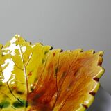 Vintage ceramic slip autumn leaf cup