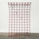 Red rope coat rack, modern German mid-century, 1960s.
