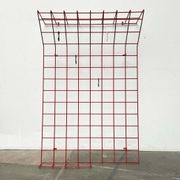 Red rope coat rack, modern German mid-century, 1960s.