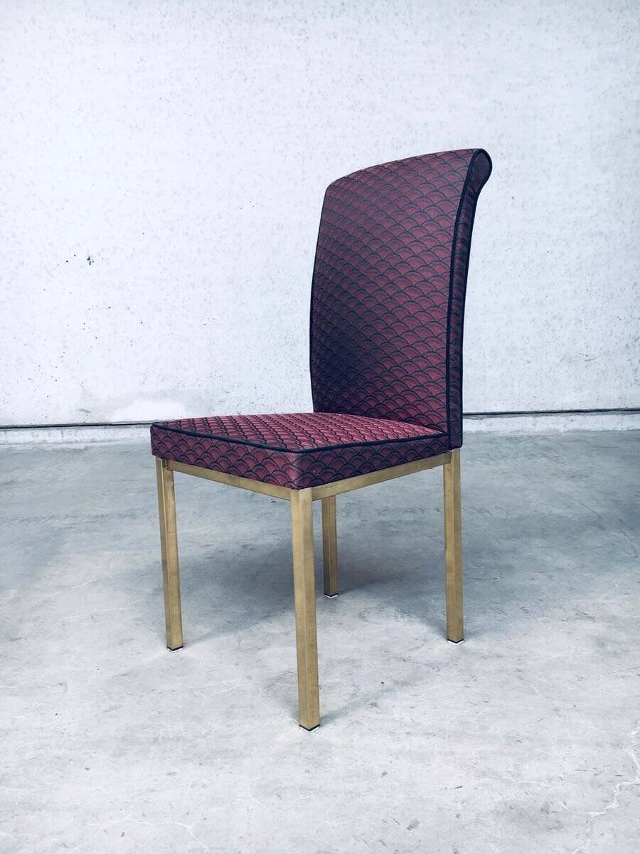 Hollywood Regency Style Design Dining Chair, 1970s, Belgium, Set of 6