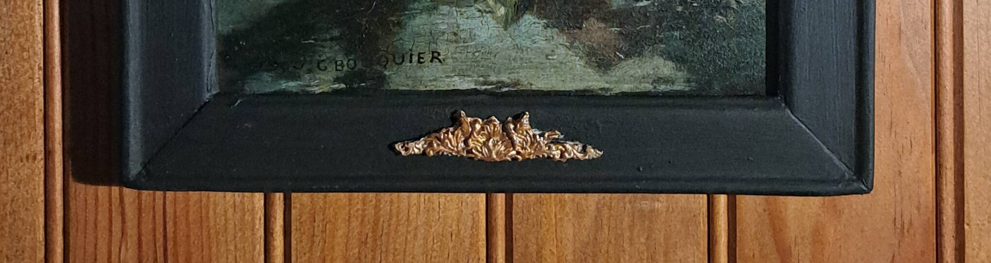 Impressionist painting, oil on wood signed - Northern school