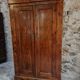 Antique French pine bonnetière – rustic country wardrobe – circa 1900–1920