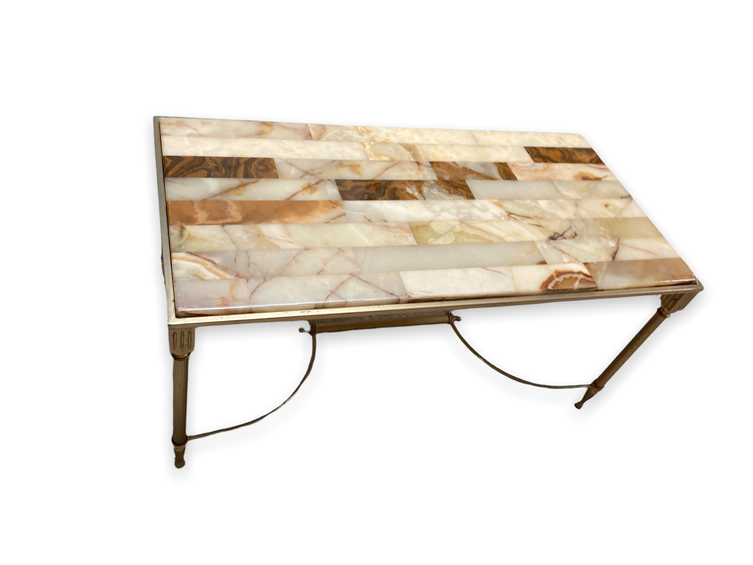 Coffee Table Hollywood Regency Italian Marble