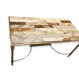 Coffee Table Hollywood Regency Italian Marble